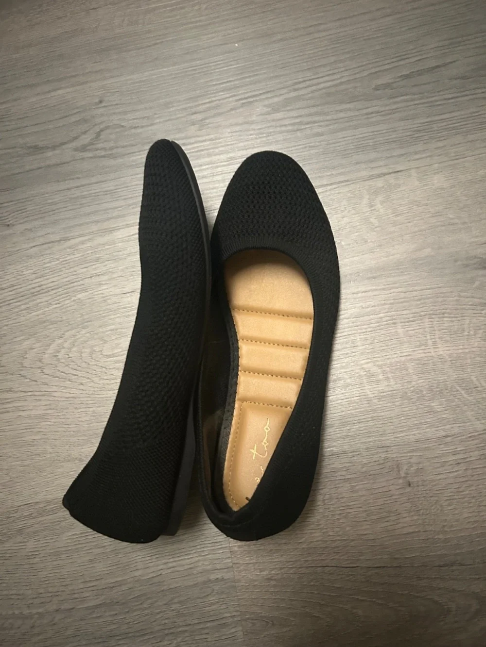 Black Knit Ballet Flats Size 6.5 – Classic Everyday Shoes